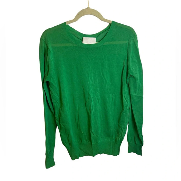 PHILLIP LIM KELLY GREEN COTTON SWEATER - Picture 1 of 4